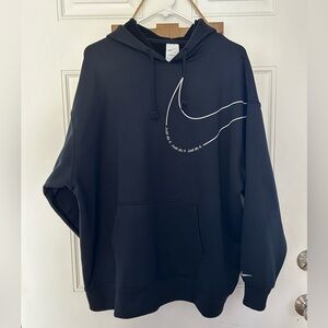 Nike Black Hoodie with White Logo